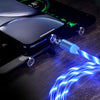 Blue Magnetic LED Phone Charger That Is Charging Three Mobile Phones