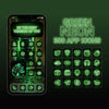 300+ Green Neon App Icons Pack For iPhone/iOS