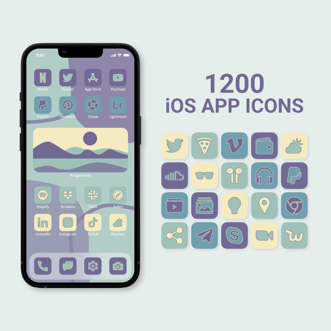 1200+ Soft Blue Aesthetic App Icons Pack For iPhone/iOS