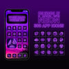 300+ Purple Neon App Icons Pack For iPhone/iOS