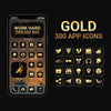 Load image into Gallery viewer, 300+ Gold &amp; Black Marble App Icons Pack For iPhone/iOS