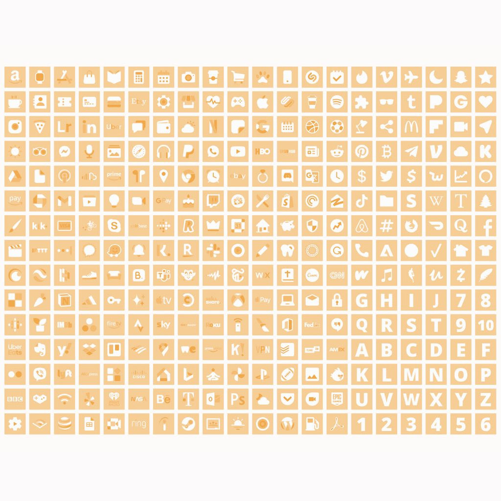 1200+ Soft Orange Aesthetic App Icons Pack For iPhone/iOS Cablenova