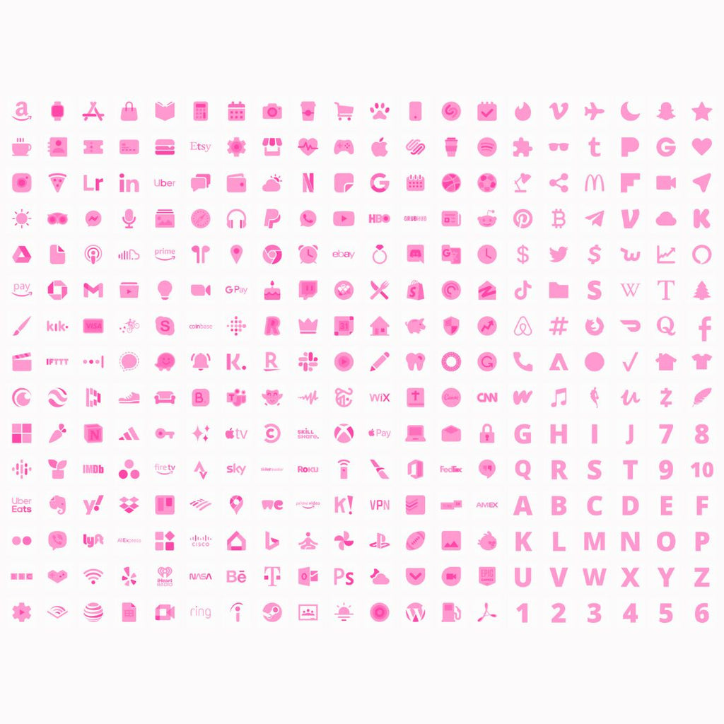 1200+ Soft Pink Aesthetic App Icons Pack For iPhone/iOS Cablenova