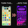 300+ Purple Neon App Icons Pack For iPhone/iOS