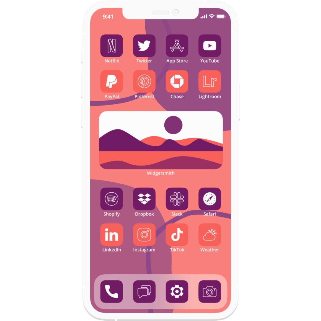 1200+ Grape & Terracotta App Icons Pack For iPhone/iOS