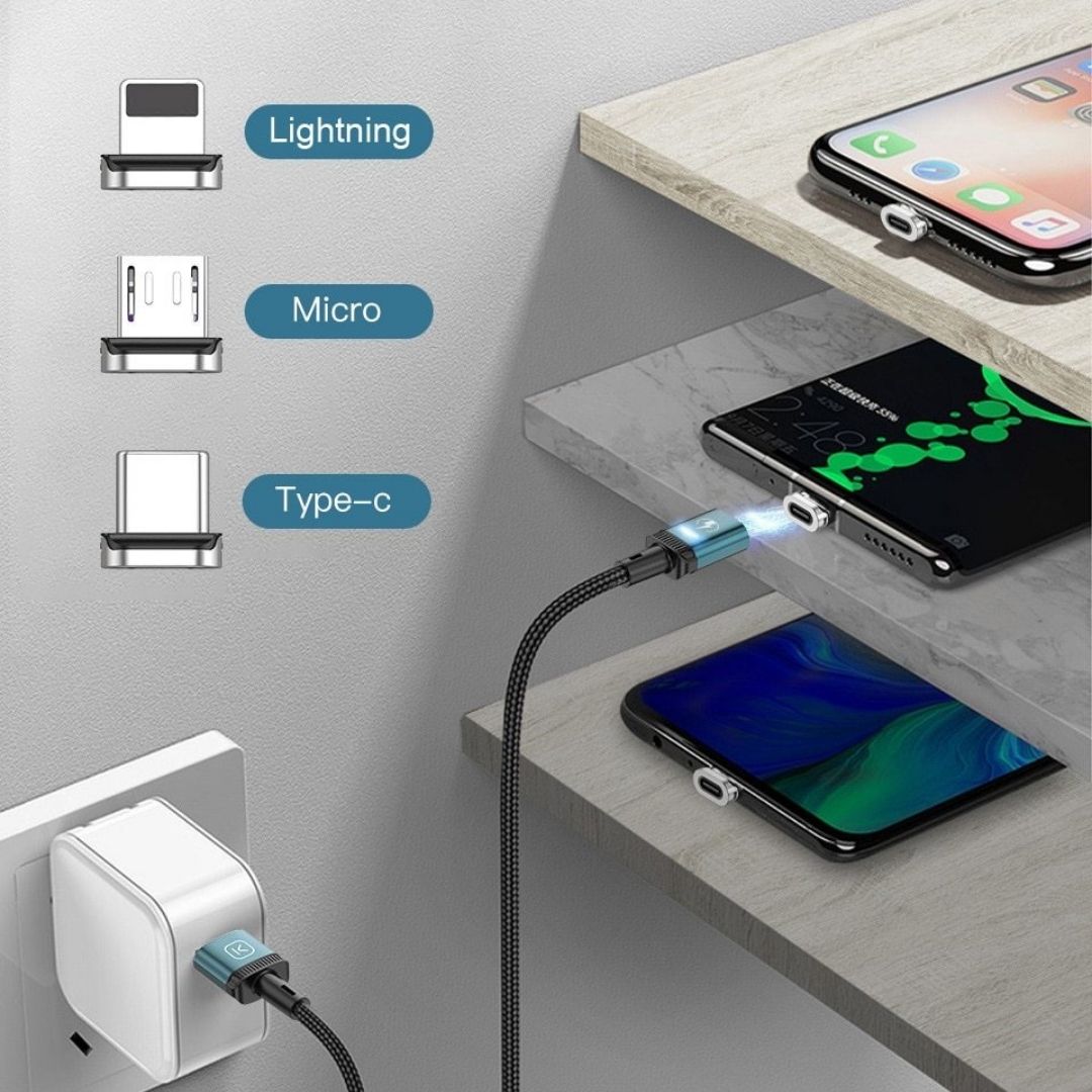 MagPower™ - 3-in-1 Magnetic Charging & Data Cable With Fast Charge 3.0A
