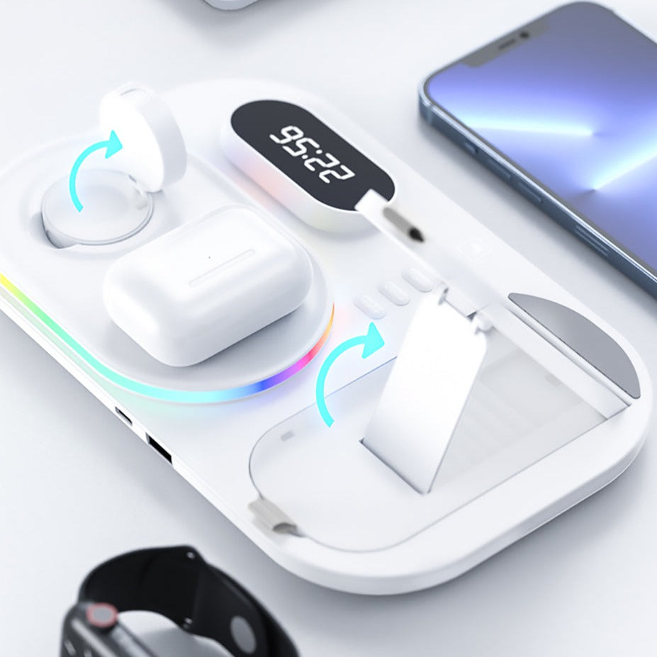 HexPad™ - 4-in-1 Wireless Fast Charging Station With RGB Lighting
