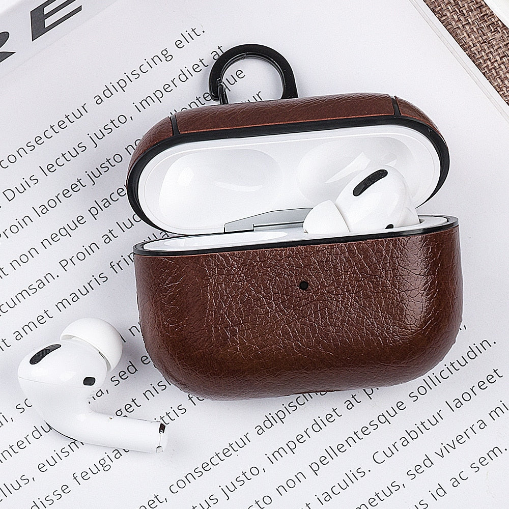 Luxury Faux Leather AirPods Case