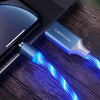 Blue Cablenova Magnetic LED Charging Cable Charging A Mobile Phone