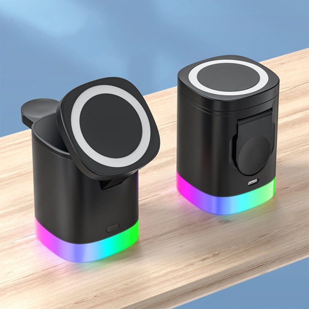 HexHub™ - 4-in-1 MagSafe Wireless Fast Charging Dock With RGB Lighting