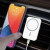 cablenova dashsnap QI Magsafe Magnetic Wireless Car Charger and Mount on a car air vent
