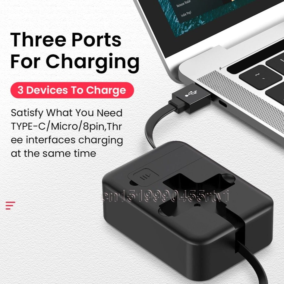 1 Port USB Car Charger, Retractable Micro USB